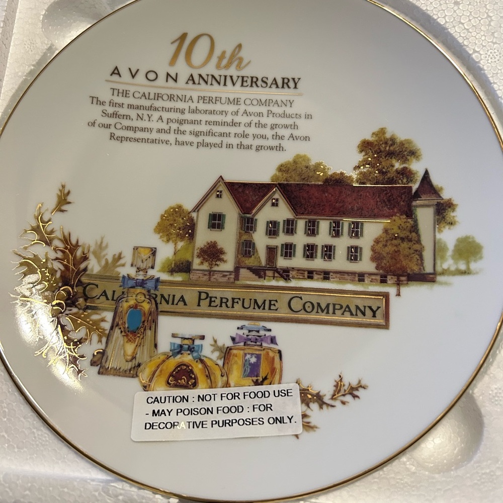 10 year anniversary plate the California Perfume Company